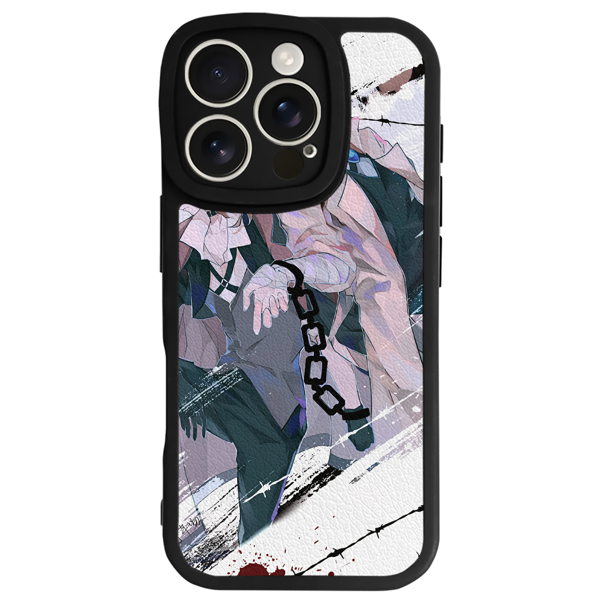 （画像用） 文豪ストレイドッグス Bungo Stray Dogs 【iPhone 16シリーズ対応】シリコンスマホケース（レザー調） 材質：シリコン